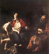 CASTIGLIONE, Giovanni Benedetto The rest in the flight to Egypt Spain oil painting artist